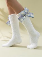 Women's Fashion Plaid Bowknot Ankle Socks main image 3