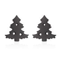 Fashion Christmas Tree Stainless Steel Ear Studs 1 Pair sku image 2