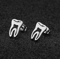 Fashion Solid Color Stainless Steel Ear Studs 1 Pair main image 4