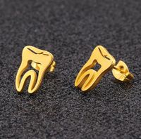 Fashion Solid Color Stainless Steel Ear Studs 1 Pair main image 6