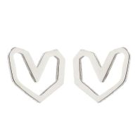 1 Pair Simple Style Heart Shape Stainless Steel Plating Earrings sku image 3