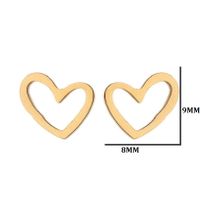 1 Pair Simple Style Heart Shape Stainless Steel Plating Earrings sku image 9
