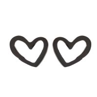 1 Pair Simple Style Heart Shape Stainless Steel Plating Earrings sku image 11