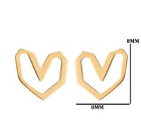 1 Pair Simple Style Heart Shape Stainless Steel Plating Earrings sku image 12