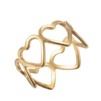 1 Piece Fashion Heart Shape Stainless Steel Plating Open Ring sku image 3