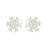 Fashion Snowflake Stainless Steel Plating Ear Studs 1 Pair main image 3