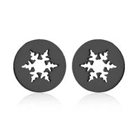 Fashion Snowflake Stainless Steel Plating Ear Studs 1 Pair sku image 12