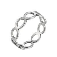 Mode Einfarbig Rostfreier Stahl Aushöhlen Offener Ring 1 Stück sku image 6