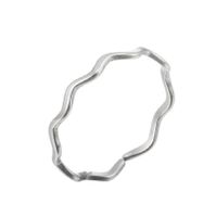 Mode Einfarbig Rostfreier Stahl Aushöhlen Offener Ring 1 Stück sku image 18