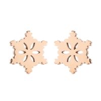 Fashion Snowflake Stainless Steel Plating Ear Studs 1 Pair sku image 17