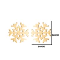 Fashion Snowflake Stainless Steel Plating Ear Studs 1 Pair main image 6