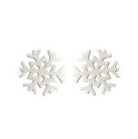 Fashion Snowflake Stainless Steel Plating Ear Studs 1 Pair sku image 3