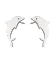 Fashion Rabbit Bat Bird Stainless Steel Plating Ear Studs 1 Pair sku image 2