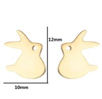 Fashion Rabbit Bat Bird Stainless Steel Plating Ear Studs 1 Pair main image 2