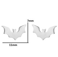 Fashion Rabbit Bat Bird Stainless Steel Plating Ear Studs 1 Pair sku image 3