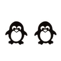 Simple Style Penguin Cat Octopus Stainless Steel Plating Hollow Out Ear Studs 1 Pair sku image 18