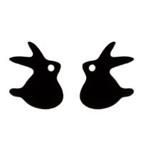 Simple Style Penguin Cat Octopus Stainless Steel Plating Hollow Out Ear Studs 1 Pair sku image 36