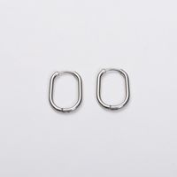 Simple Style U Shape Stainless Steel Polishing Plating Earrings 1 Pair sku image 1