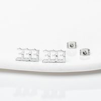 Simple Style Number Stainless Steel Plating Hollow Out Ear Studs 1 Pair sku image 3