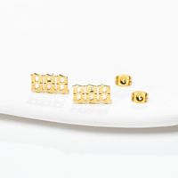 Simple Style Number Stainless Steel Plating Hollow Out Ear Studs 1 Pair sku image 31