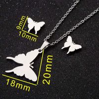 Fashion Butterfly Stainless Steel Plating Jewelry Set 2 Pieces main image 5