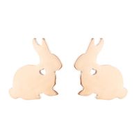 1 Pair Japanese Style Rabbit Animal Titanium Steel Plating Ear Studs sku image 20
