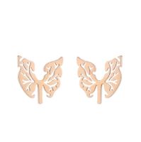 Simple Style Spider Web Butterfly Notes Stainless Steel Plating Hollow Out Ear Studs 1 Pair sku image 11