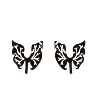Simple Style Spider Web Butterfly Notes Stainless Steel Plating Hollow Out Ear Studs 1 Pair sku image 12