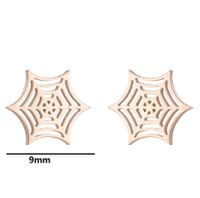 Simple Style Spider Web Butterfly Notes Stainless Steel Plating Hollow Out Ear Studs 1 Pair sku image 20