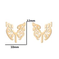 Simple Style Spider Web Butterfly Notes Stainless Steel Plating Hollow Out Ear Studs 1 Pair sku image 10