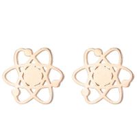 Simple Style Spider Web Butterfly Notes Stainless Steel Plating Hollow Out Ear Studs 1 Pair sku image 30