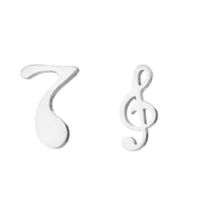Simple Style Spider Web Butterfly Notes Stainless Steel Plating Hollow Out Ear Studs 1 Pair sku image 4
