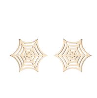 Simple Style Spider Web Butterfly Notes Stainless Steel Plating Hollow Out Ear Studs 1 Pair sku image 19