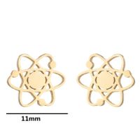 Simple Style Spider Web Butterfly Notes Stainless Steel Plating Hollow Out Ear Studs 1 Pair sku image 29