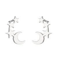 Simple Style Spider Web Butterfly Notes Stainless Steel Plating Hollow Out Ear Studs 1 Pair sku image 1