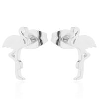 Simple Style Cactus Rabbit Stainless Steel Plating Hollow Out Ear Studs 1 Pair sku image 5