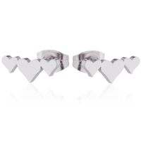 Simple Style Cactus Rabbit Stainless Steel Plating Hollow Out Ear Studs 1 Pair sku image 8