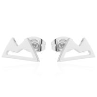 Simple Style Cactus Rabbit Stainless Steel Plating Hollow Out Ear Studs 1 Pair sku image 9