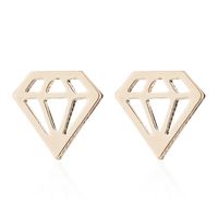 Simple Style Letter Cat Elephant Stainless Steel Plating Hollow Out Ear Studs 1 Pair sku image 10
