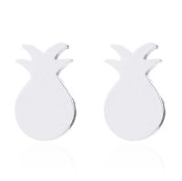 Simple Style Letter Cat Elephant Stainless Steel Plating Hollow Out Ear Studs 1 Pair sku image 3