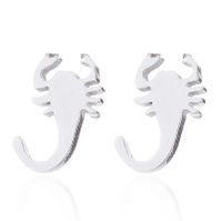 Simple Style Letter Cat Elephant Stainless Steel Plating Hollow Out Ear Studs 1 Pair sku image 7