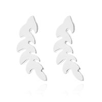 Simple Style Letter Cat Elephant Stainless Steel Plating Hollow Out Ear Studs 1 Pair sku image 9