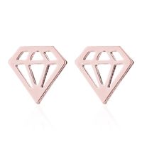 Simple Style Letter Cat Elephant Stainless Steel Plating Hollow Out Ear Studs 1 Pair sku image 11