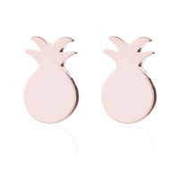 Simple Style Letter Cat Elephant Stainless Steel Plating Hollow Out Ear Studs 1 Pair sku image 17