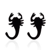 Simple Style Letter Cat Elephant Stainless Steel Plating Hollow Out Ear Studs 1 Pair sku image 30
