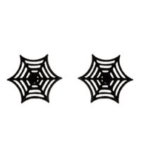 1 Pair Fashion Spider Web Plating Titanium Steel Ear Studs sku image 2