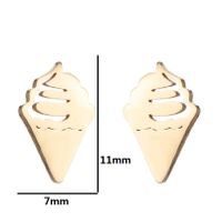 1 Pair Simple Style Ice Cream Stainless Steel Plating Ear Studs sku image 10
