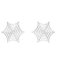 1 Paire Mode Toile D'araignée Placage Acier Au Titane Boucles D'oreilles sku image 1