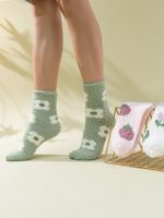 Femmes Sucré Fleur Molleton Cheville Chaussettes 1 Jeu main image 5