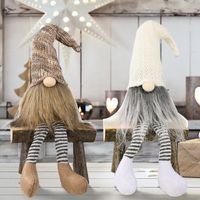 Cross-border New Christmas Decorations Faceless Baby Doll Hanging Leg Ornaments Nordic Forest Old Dwarf Rudolf sku image 2
